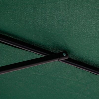 Parasol Ampelschirm, 2,95x2,45 m, avec Manivelle, Vert, pour Terrasse