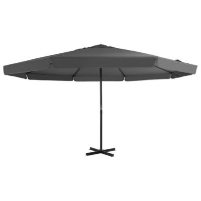 Parasol avec mât en aluminium 500 aluminium Helloshop26