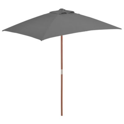 Parasol avec mât en bois 150 bois Helloshop26