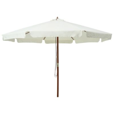 Parasol avec mât en bois 330 bois blanc Helloshop26
