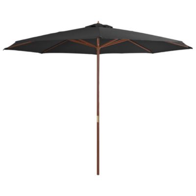 Parasol avec mât en bois 350 bois Helloshop26
