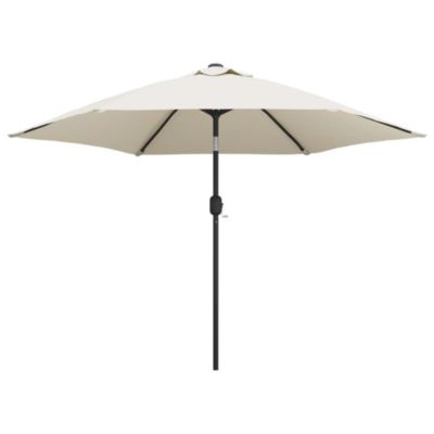 Parasol avec poteau en acier blanc Helloshop26