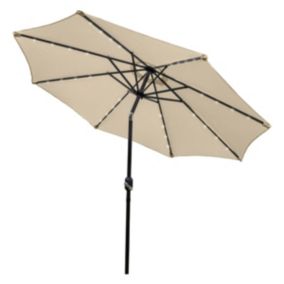 Parasol Beige 270 cm avec 32 LED's Intégrés