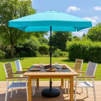 Parasol bleu carré 295 x 295 m degrés PALERME