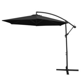 Parasol Cantilever Noir, trois metres