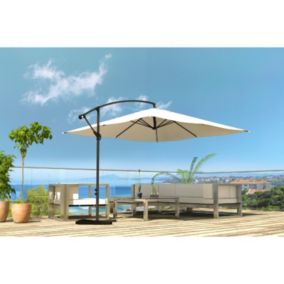 Parasol carré Solenzara écru 3x3mètres degrés SOLENZARA