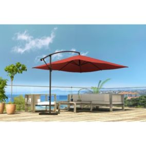 Parasol carré Solenzara terracotta 3x3 mètres degrés SOLENZARA
