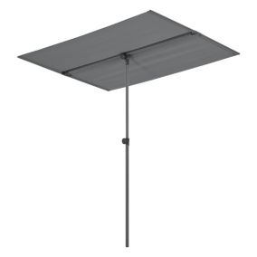 Parasol Carsoli inclinable rectangulaire 180 x 130 cm gris pro.tec