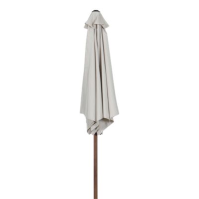 Parasol centré inclinable en rond ouverture manivelle toile Moon beam GoodHome Kasane