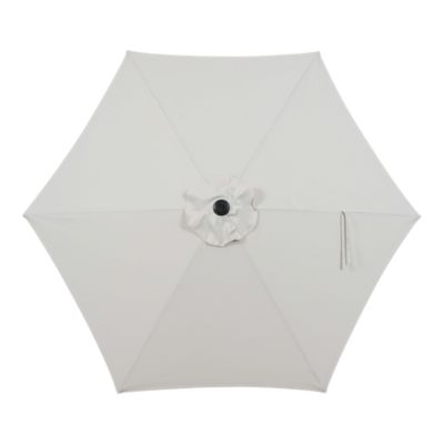Parasol centré inclinable en rond ouverture manivelle toile Moon beam GoodHome Kasane