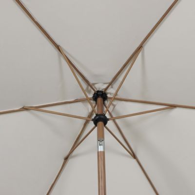 Parasol centré inclinable en rond ouverture manivelle toile Moon beam GoodHome Kasane