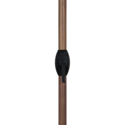 Parasol centré inclinable en rond ouverture manivelle toile Moon beam GoodHome Kasane
