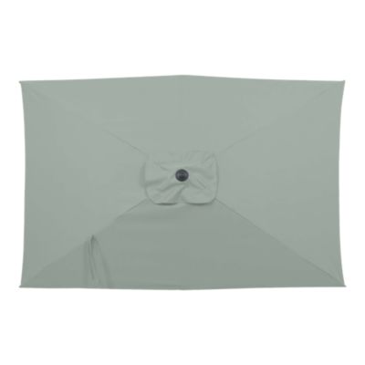 Parasol centré inclinable rectangulaire ouverture manivelle toile vert d'eau GoodHome Kasane