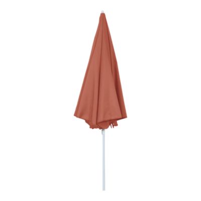 Parasol centré inclinable rond ouverture pression terracotta L.1,8m x H.1,9m GoodHome Curacao