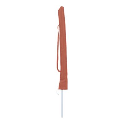 Parasol centré inclinable rond ouverture pression terracotta L.1,8m x H.1,9m GoodHome Curacao
