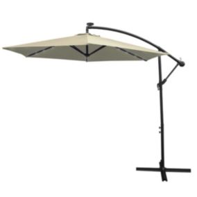 Parasol Crème 3m avec LED's Intégrés