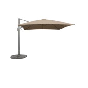 Parasol décentré carré taupe 300x300cm