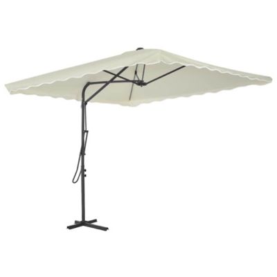 Parasol d'extérieur avec poteau en acier 250 x 250 cm Sable vidaXL
