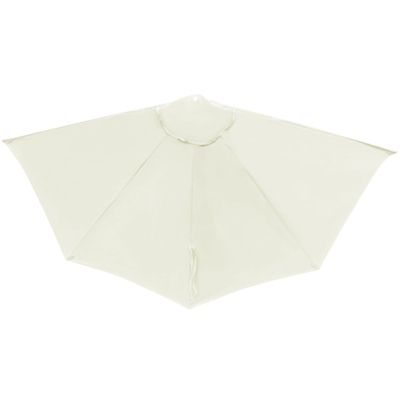 Parasol d'extérieur demi-rond, parasol de terrasse, parasol semi-circulaire, toile de parasol de balcon, blanc cassé, 2,7 mètres