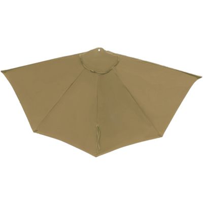 Parasol d'extérieur demi-rond, toile de rechange pour parasol de terrasse, toile de protection solaire et imperméable, kaki, 2,7 m