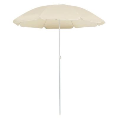 Parasol d'extérieur - vidaXL - Sable - 200 cm - Inclinaison - Résistant aux UV