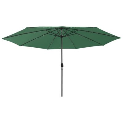 Parasol d'exterieur avec led et mât metal metal Helloshop26