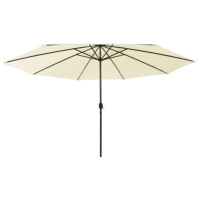 Parasol d'exterieur avec led et mât metal metal Helloshop26