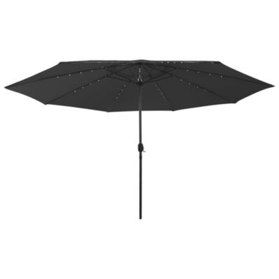 Parasol d'exterieur avec led et mât metal metal Helloshop26