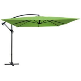 Parasol déporté 3x3m aluminium vert  Oviala