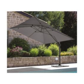 Parasol déporté 4x3m en  - gris anthracite - SAPHIR