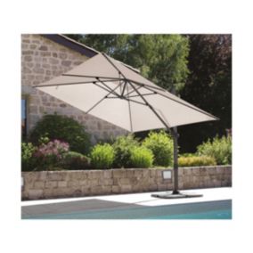 Parasol déporté 4x3m en  - lin - SAPHIR