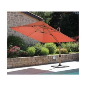 Parasol déporté 4x3m en  - terracotta - TOPAZE