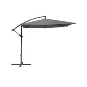 Parasol déporté carré gris anthracite 250x250 cm