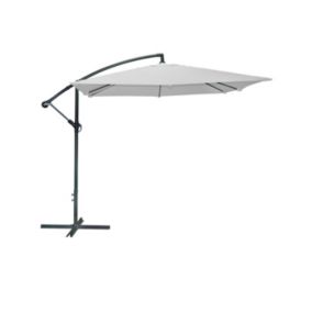 Parasol déporté carré gris clair 250x250 cm