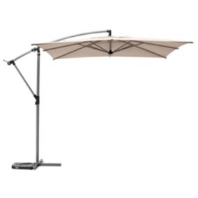 Parasol déporté carré "Manoa" blé 2,5 x 2,5 m - Blé - Hespéride