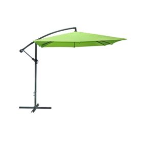 Parasol déporté carré vert pomme 250x250cm