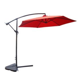 Parasol déporté diamètre 3m terracotta degrés PORTICCIO