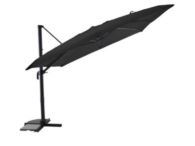 Parasol déportée 3 x 3 m inclinable 5 positions Anthracite - Jardideco