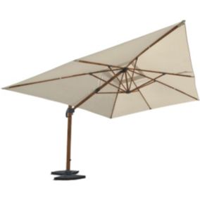 Parasol déporté en aluminium et polyester Sevilla 4 x 3 m