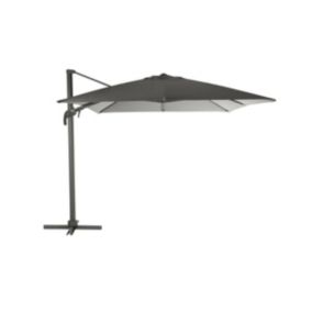 Parasol déporté et inclinable carré ardoise Elea - 3 x 3 m - Hespéride