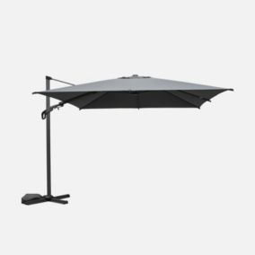Parasol déporté ETRETAT carré 3x3m gris