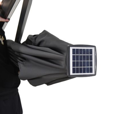 Parasol déporté LED 3x4m rectangle en aluminium + housse - rotatif 360 - Anthracite - ROME