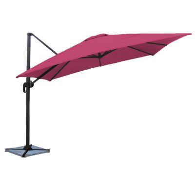 Parasol déporté MOLOKAI carré 3x3m fuchsia - Happy Garden