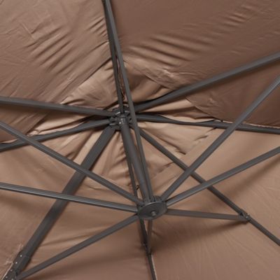 Parasol déporté rectangulaire 3x4m + dalles à lester 50x50cm taupe ...