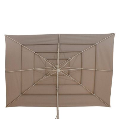 Parasol déporté rectangulaire multi-toile "Melhia" lin 4 x 3m en aluminium acier et oléfine - Hespéride