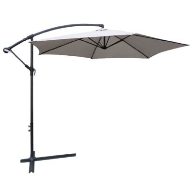 Parasol déporté rond collioure diamètre 3m  - gris Keter 14-700765 beausoleil