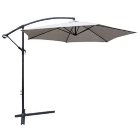 Parasol déporté rond collioure diamètre 3m  - gris Keter 14-700765