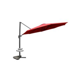 Parasol déporté rond diamètre 350cm rotatif à 360 degrés  terracotta CASTILLO