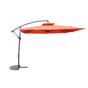 Parasol déporté rond diamètre 3m terracotta CAPRI degrés Parasol déporté rond diamètre 3m terracotta CAPRI