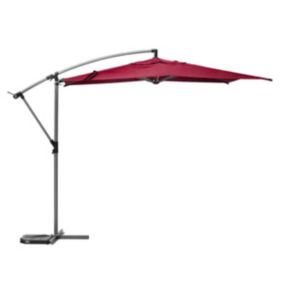 Parasol déporté rond Manoa Bordeaux & Graphite - Bordeaux - Hespéride